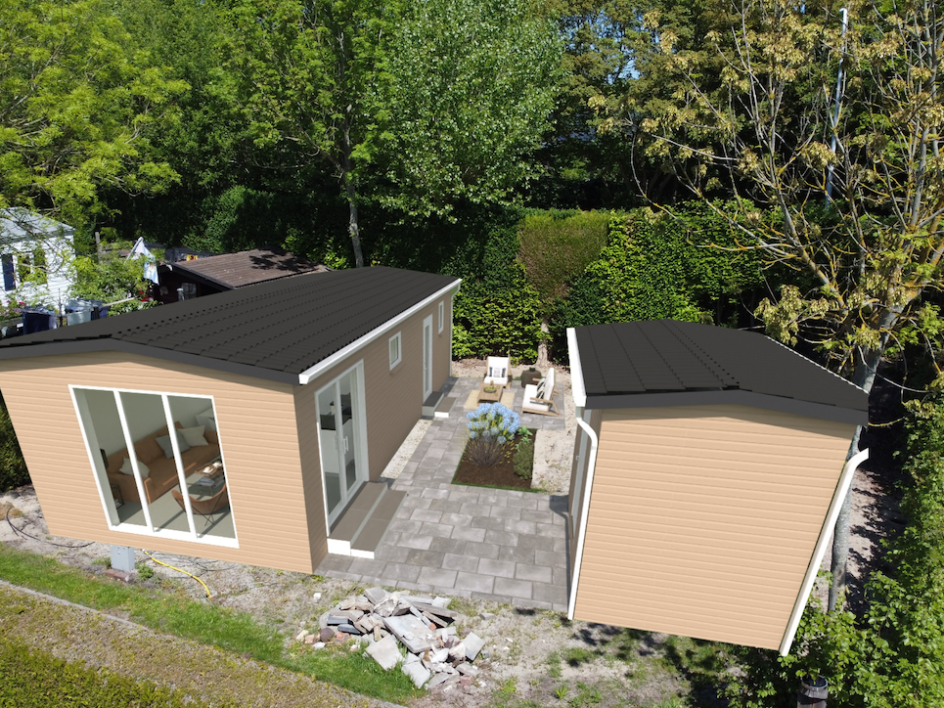 Tekening in foto voor advertentie